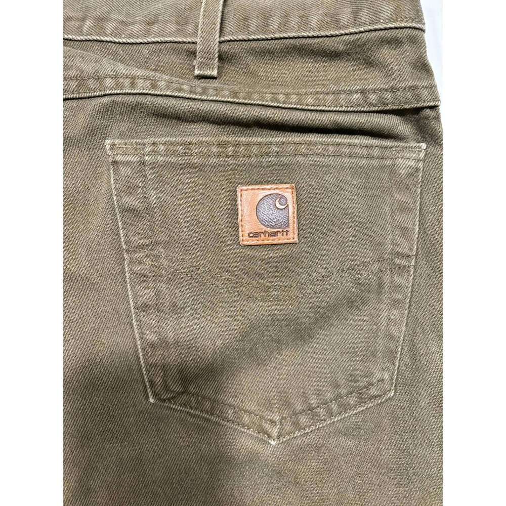 Carhartt  Mens Brown Cotton Canvas Work Pants‎ 38x32 Made in USA - Picture 11 of 12